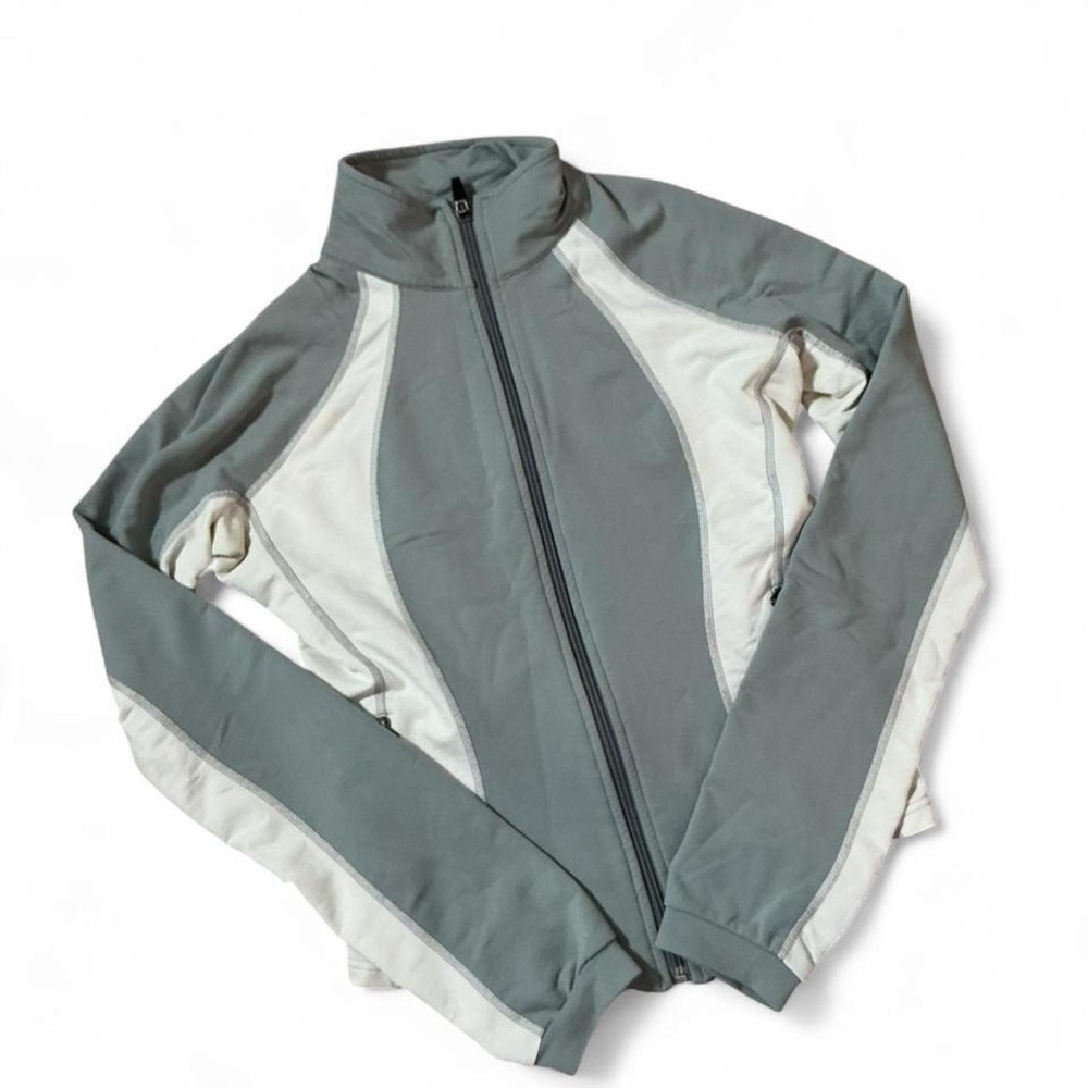 PROFORMEX Athletic Jacket Women's Size S Full Zip Gray White Performance - Picture 2 of 8